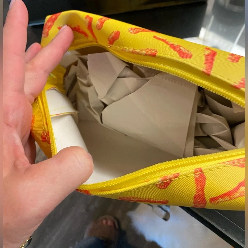 Yellow Cheetos Makeup Bag